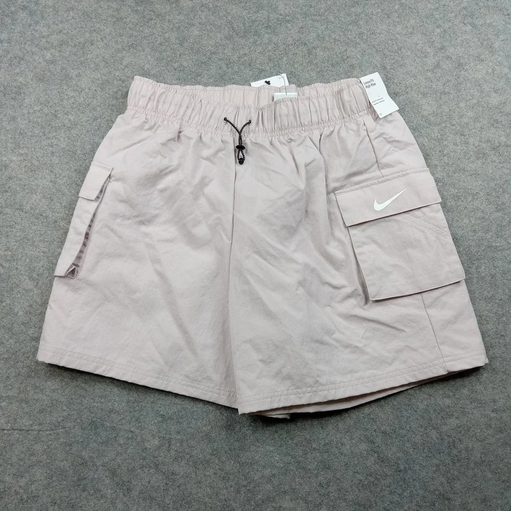 Nike Shorts Mens Medium Pink Cargo Bathing Suit Swim Board‎ Mesh Lined Bottoms